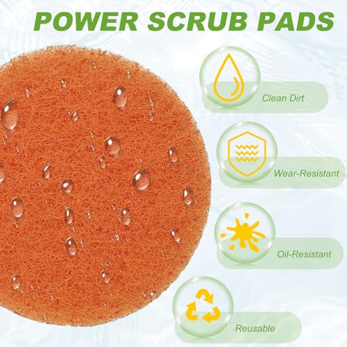 2-Inch Power Drill Scrubbing Pads - 2000 Grit Orange Scouring Discs (20 Pcs)