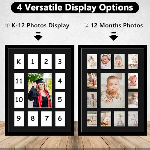 K-12 School Years Picture Frame - 13 Openings for Photos