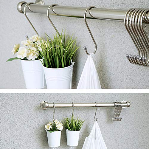 Aubcee 3.5-Inch S-Hooks - Heavy Duty Stainless Steel Hanging Hooks (20 Pack)