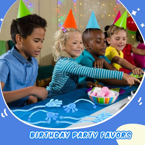 24 Pcs Blue Sticky Hands Stretchy Fidget Toys for Party Favors & Prizes