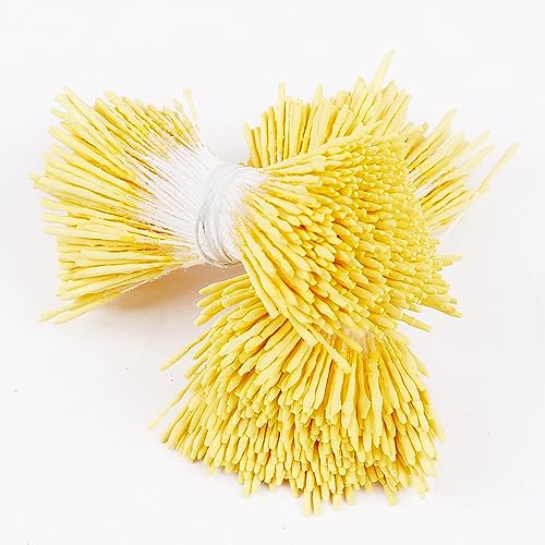 400PCS Yellow Double-Headed Flower Stamens for DIY Crafts