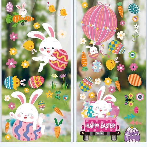 Easter Window Clings - 10 Sheets of Vibrant Decor for Glass