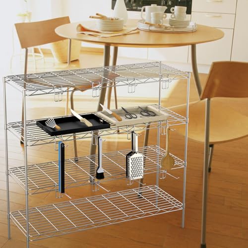 Heavy Duty Metal Wire Shelving Hooks - 12 Pack (2, 4, 6 Inch)