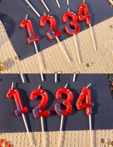 Spider-Man Birthday Number Candle | Fun Superhero Cake Decor