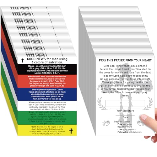150-Piece Christian Salvation Gospel Tract Cards for Outreach & Bible Study