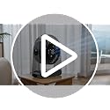 Voltiefy Portable Desk Fan, Rechargeable USB Fan with LED Display - White