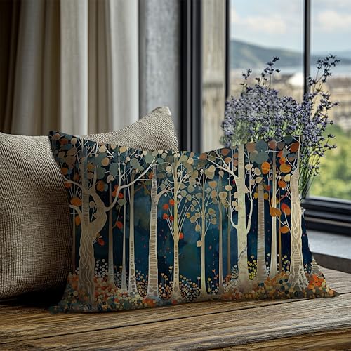 Rustic Forest Decor Pillow Covers - 18x18 Flannel Accent for Cozy Home