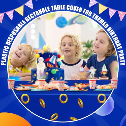 Gilprop Blue Gold Ring Tablecloths - 2 Pack, 108x54 in