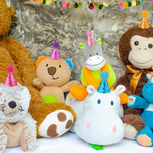 10 PCS Mini Party Hats for Stuffed Animals and Small Pets, Cone Style
