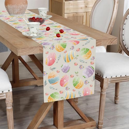 Easter Table Runner 13x72 Inches Spring Farmhouse Dining Table Decor