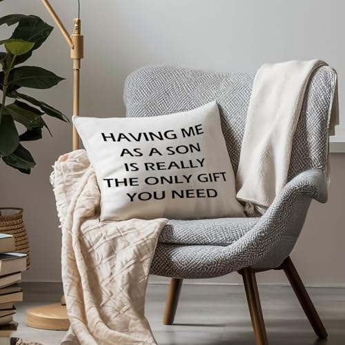 JINYO 18x18 Flannel Decorative Pillow Cover – Perfect Gift for Parents