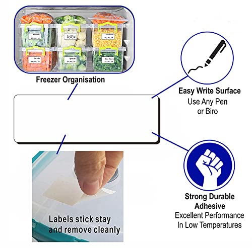 120 PCS Removable Rectangle Labels for Jars & Containers - 1x3 inch