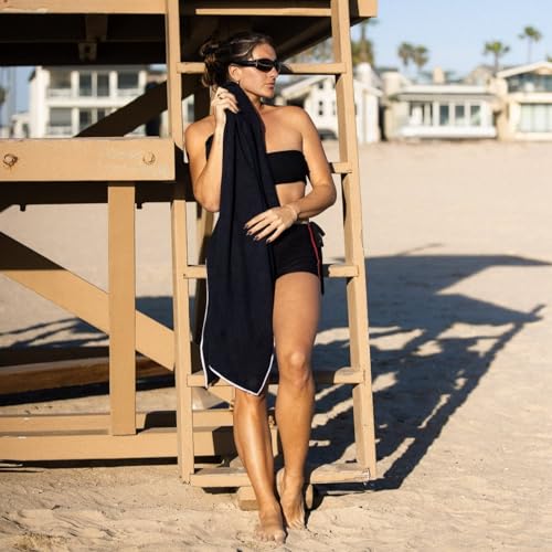 Jiyikua 2025 Large Magnetic Beach Towel - Sand-Resistant, Soft & Quick-Dry