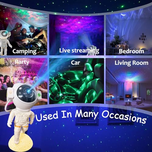 Astronaut Galaxy Projector 360° Magnetic Head with Remote & Bluetooth Sync - Nebula Night Light for Bedroom & Home Theater - Astronaut Pro