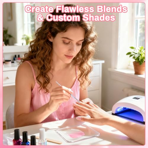 RAQEHO Transparent Acrylic Nail Art Palette & Gel Polish Mixing Tray