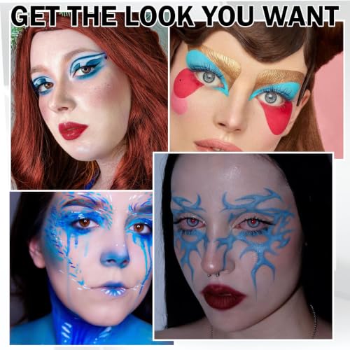 Blue Face Paint Stick and Sports Eye Black for Baseball and Halloween