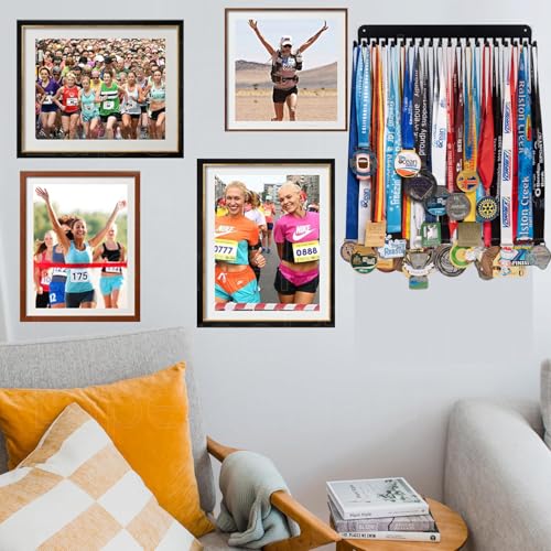 Medal Display Rack - Durable Wall-Mounted Steel Hanger for 63+ Medals
