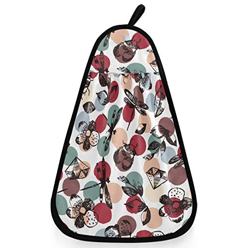 Visesunny Dragonfly Hanging Hand Towel - Absorbent Kitchen & Bathroom Cloth