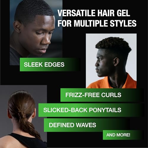 Red by Kiss Power Grip Gel - Mega Hold Edge Control & Curls, 5 oz