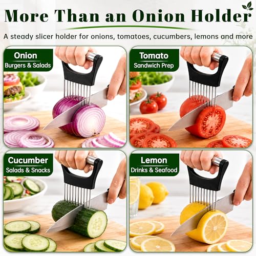 Hydro2Go Stainless Steel Onion Slicer with Protective Cover