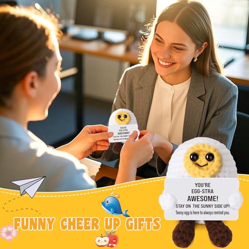 You're Egg-stra Awesome Crochet Egg – Handmade Encouragement Gift