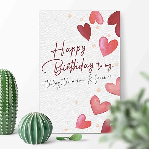 My Forever Happy Birthday Card - Romantic Gift for Husband, Wife, Partner