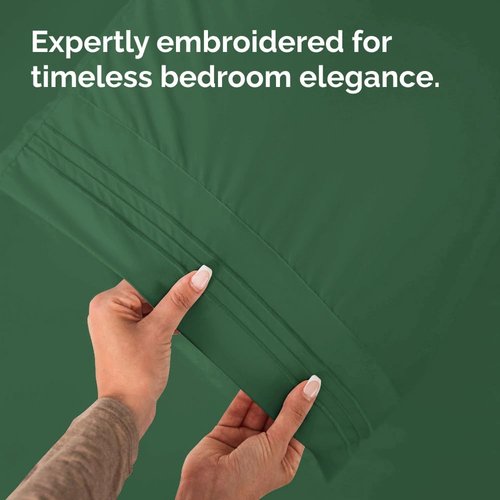 King Standard Pillow Cases by King - Soft Hotel Quality Covers | Comfy Bedding in Emerald Green - Set of 4