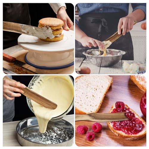 Wooden Spurtle for Sourdough Starter & Baking - Ergonomic Kitchen Tool