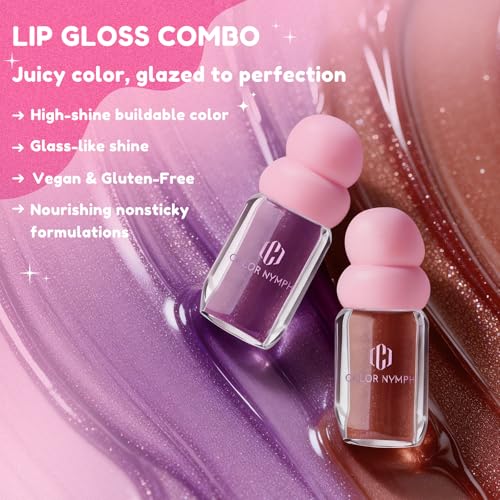 Color Nymph 3D Hyper-Gloss Lip Plumper Set - Hydrating & Non-Sticky 2 Pack