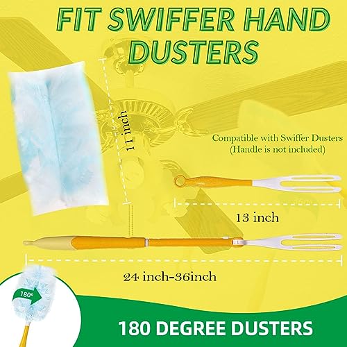 Frescares Blue Duster Refills - 18ct Static Dust Removal Compatible with Swiffer