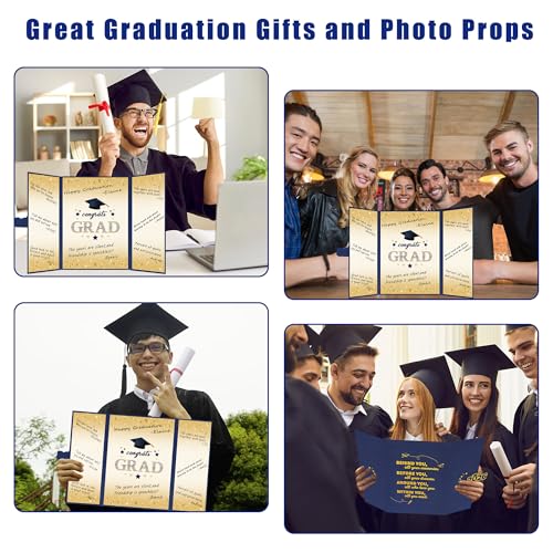 2026 Graduation Guest Book Alternative - Unique Blue Gold Design