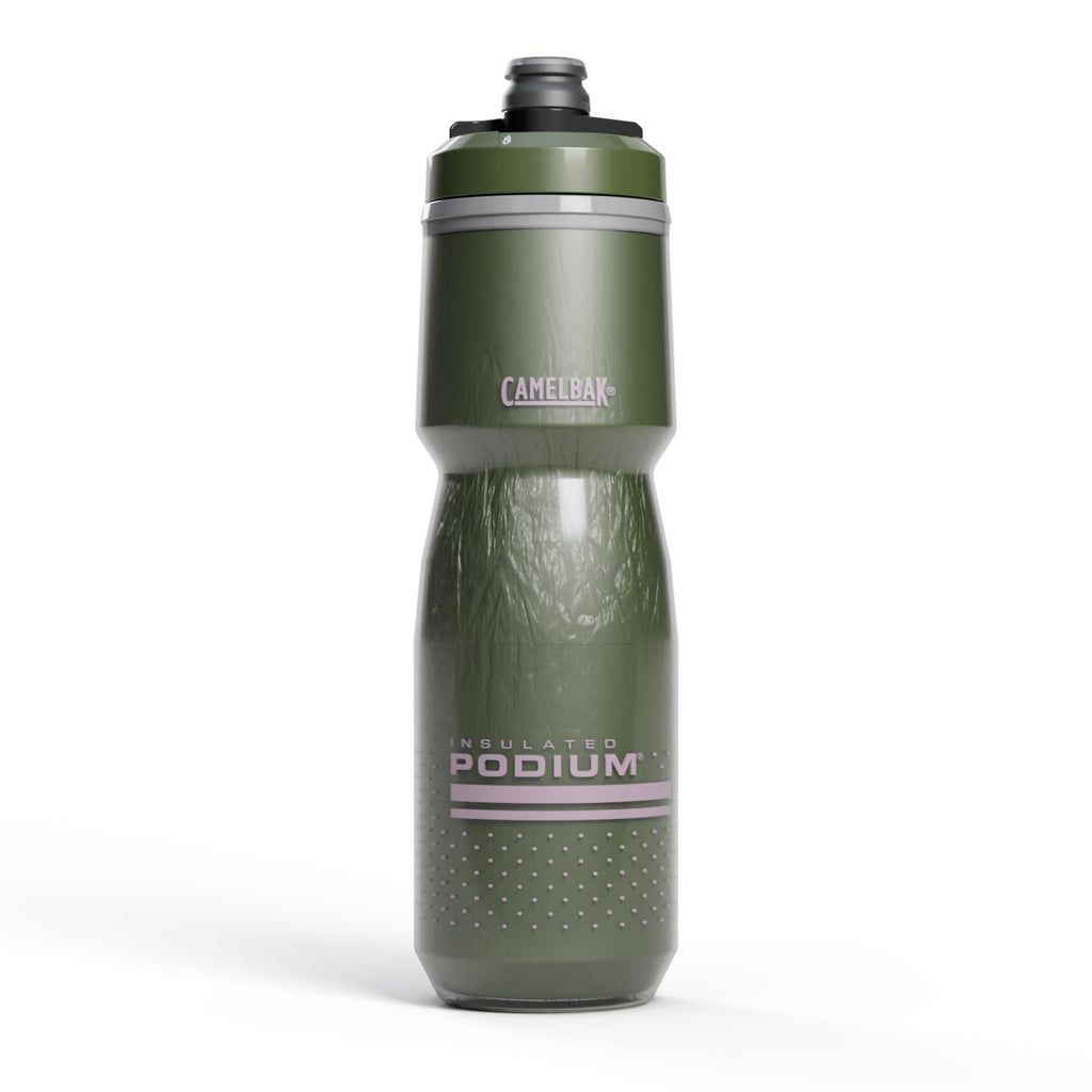 CamelBak Podium Chill Insulated Bike Squeeze Water Bottle, Cold Retention for Cycling, 24oz, Deep Fern