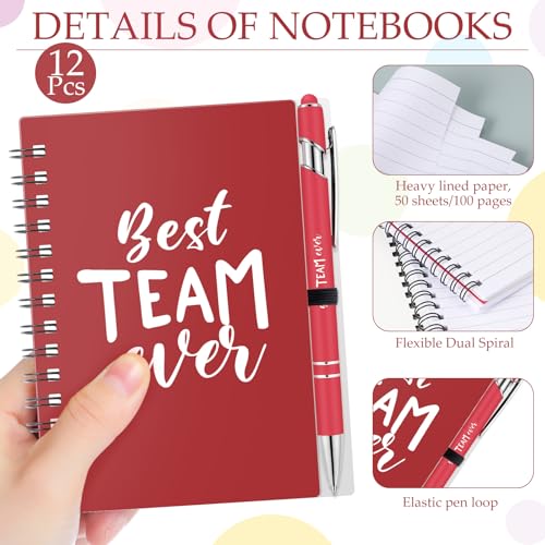Team Employee Appreciation Gifts Set - Reusable Cups Notebooks Pens - Bulk 36 Pcs