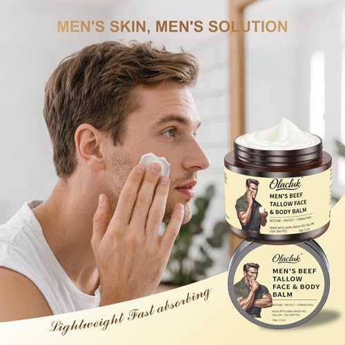 OLACLUK Grass-Fed Beef Tallow Honey Balm, Whipped Organic Skin Moisturizer