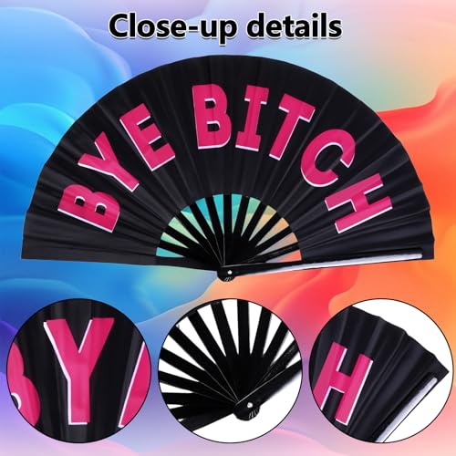 Tiggell Large Clacking Dance Fans for Raves & Festivals