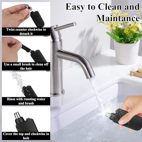 Yunmiss Portable LED Nose and Ear Hair Trimmer with Rechargeable Battery