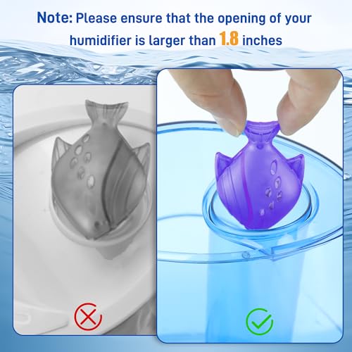 Purple Humidifier Cleaning Fish - 6 Pack for Humidifiers & Tanks