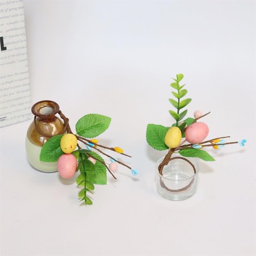 Easter Eggs Napkin Rings Set of 6, Rattan Napkin Ring, Handmade Pastel Eggs Napkin Ring Holders, Farmhouse Napkin Rings for Easter Decor Dinner Weddings Parties (Eggs-6pc)