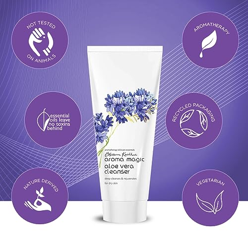 Aroma Magic Aloe Vera Cleanser - Hydrating & Soothing Face Wash for Dry Skin, 3.53 Oz