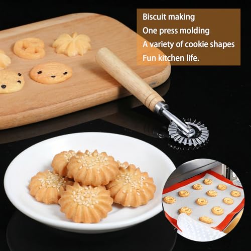 Quilax Pasta Wheel Cutter - Durable Ravioli Cutter with Roller
