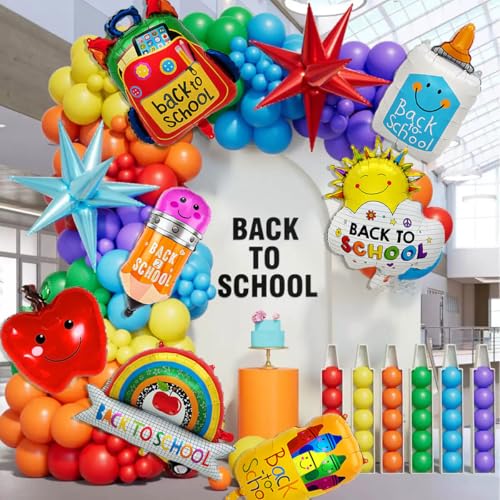 8-Piece Back to School Balloons Kit - Fun Party Decorations