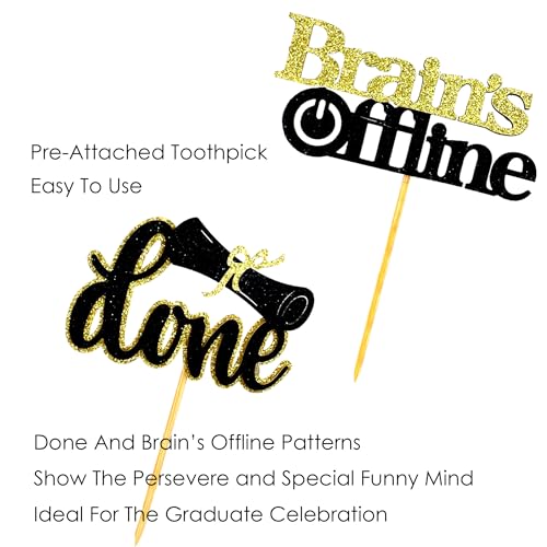 Graduation Cupcake Toppers 2026 - 36 Glitter Designs for Parties