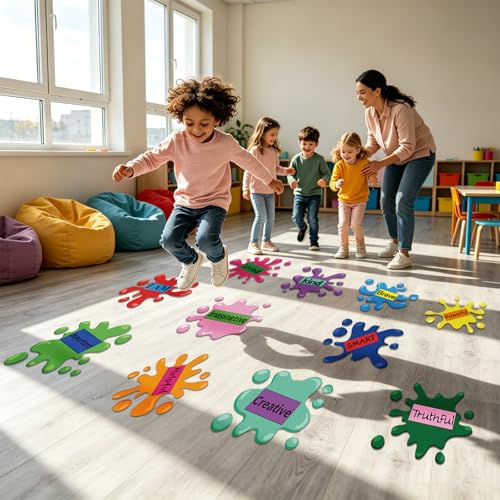 Motivational Inspirational Floor Decals - 11 Sheets Multicolor Vinyl Stickers