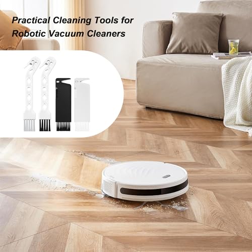 Eiodoni 4-Pack Vacuum Brush Set for Robotic Cleaners – Deep Hair & Dust Removal