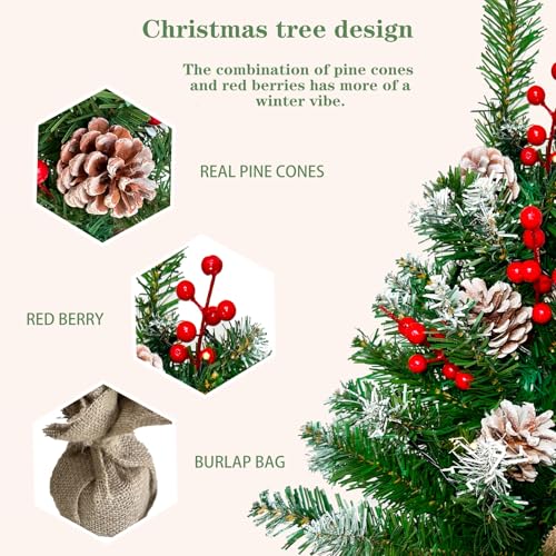 24 Inch Artificial Christmas Tree for Home and Office Decor