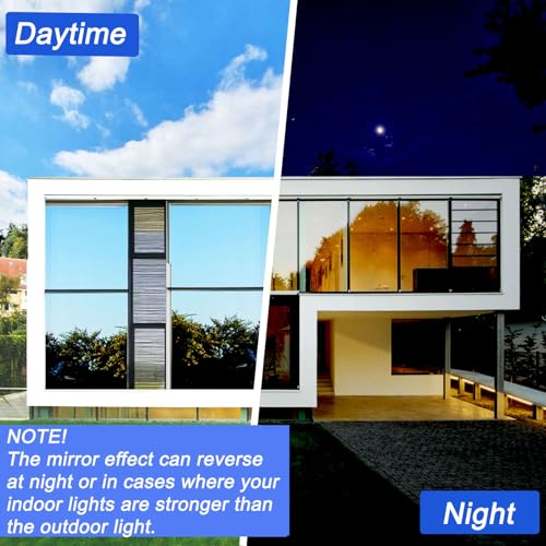 Gufoltie One Way Privacy Window Film, Heat Control Mirror Tint, 17.5" x 78.7"