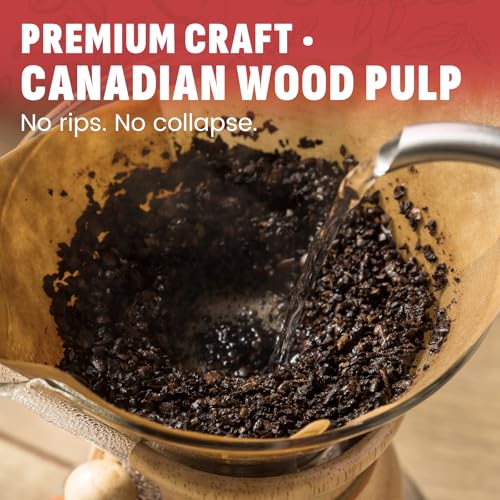 Premium Unbleached Cone Coffee Filters – 80 Thick Paper Filters