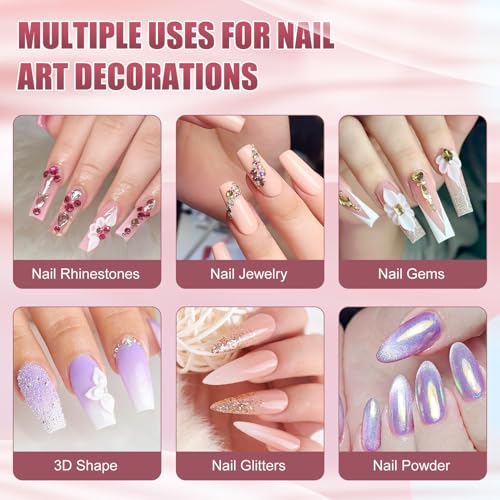 MEKK No Wipe Super Strong Rhinestone Glue for Nails, 15g Nail Charm Gel