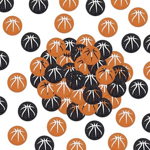 300Pcs Orange Basketball Confetti for Party Decorations