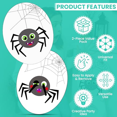 Funny Spider Halloween Toilet Seat Cling Set - 2-Piece 11.2x13